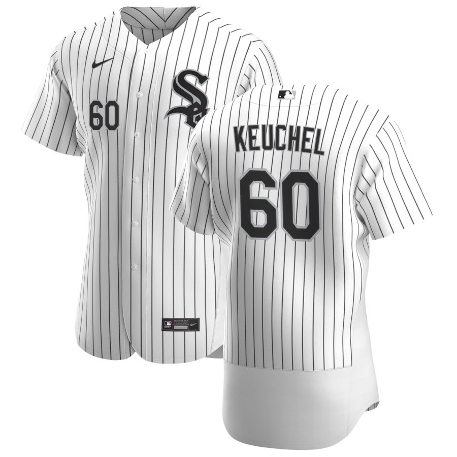 Chicago White Sox #60 Dallas Keuchel Men Nike White Home 2020 Authentic Player MLB Jersey->chicago white sox->MLB Jersey